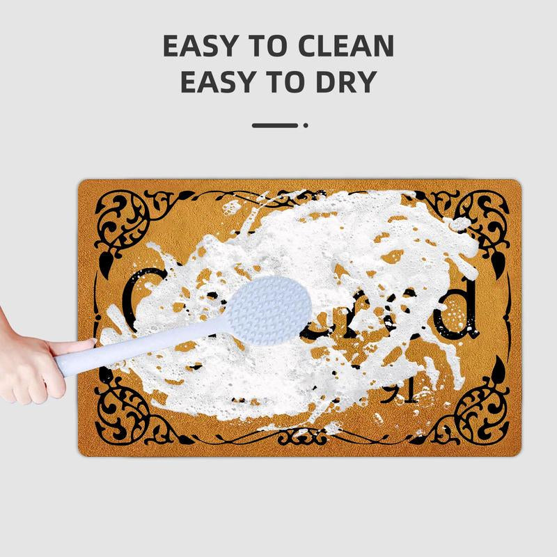 Letter Pattern Door Mat, We Are Covered Psalms 91 Print Non-Slip Floor Mat, Decorative Mat for Home, Religious Doormat