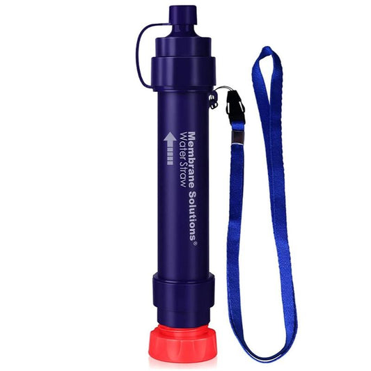 Membrane Solutions Water Filter Straw WS02 4-Stage Detachable 0.1-Micron Water Purifier for Hiking, Camping, Travel & Emergency Survival Gear