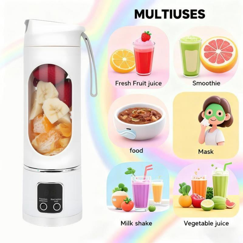 The Ultimate Portable Blender! Rechargeable USB & Compact for Smoothies on the Go - Perfect for Travel, Back to School & Gym! Leak-Proof Design, Makes Shakes & Baby Food in Seconds Cup Juicer Rechargeable Mini Blender Vegetables