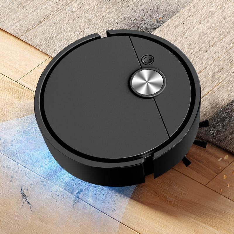 3-In-1 Smart Robot Vacuum and Mop, Clean Floors , Hands-Free & Pet-Friendly Cleaning Machine,Floor-Cleaning Toy (Black)
