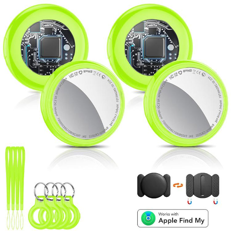 [Fall Deals] Tukio GPS Tracker for Cars & Pets (Ios Only)- Mini Clear Design, Weatherproof Case, Anti-Lost Device, Works with Apple Find My (Ios Only), No Monthly Fees, IP67 Waterproof, Replaceable Battery Remote