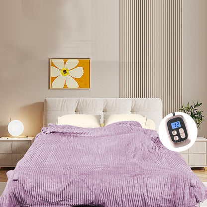 Heated Blanket Full Size 72X84 Inches, Soft Flannel Electric Blanket with 12 Hour Auto-Off Rapid Heating, 10 Heating Levels, Machine Washable, Berry Color