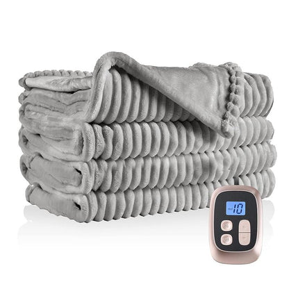 Heated Blanket Full Size 72X84 Inches, Soft Flannel Electric Blanket with 12 Hour Auto-Off Rapid Heating, 10 Heating Levels, Machine Washable, Berry Color