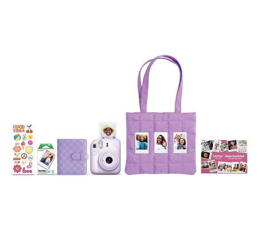 Fujifilm Instax Mini 12 Instant Print Camera W/ Tote & Accessories