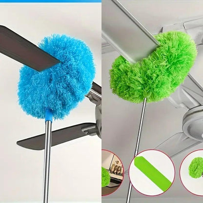 Extendable Microfiber Ceiling Fan Duster - Long Handle, Dust-Locking, Reusable & Machine Washable, Effortless Cleaning Brush for High Ceilings & Ceiling Fans, Ceiling Fan Cleaner