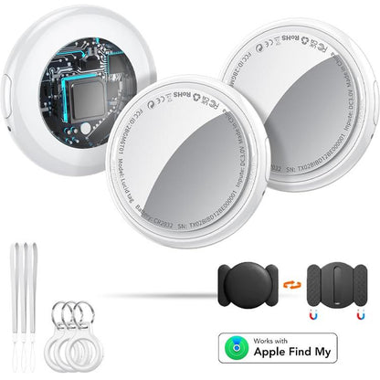 [Fall Deals] Tukio GPS Tracker for Cars & Pets (Ios Only)- Mini Clear Design, Weatherproof Case, Anti-Lost Device, Works with Apple Find My (Ios Only), No Monthly Fees, IP67 Waterproof, Replaceable Battery Remote