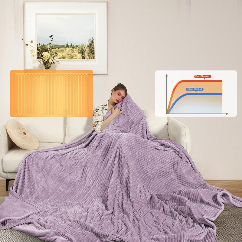 Heated Blanket Full Size 72X84 Inches, Soft Flannel Electric Blanket with 12 Hour Auto-Off Rapid Heating, 10 Heating Levels, Machine Washable, Berry Color