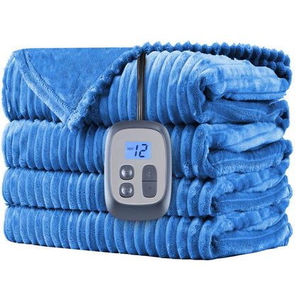 Heated Blanket Full Size 72X84 Inches, Soft Flannel Electric Blanket with 12 Hour Auto-Off Rapid Heating, 10 Heating Levels, Machine Washable, Berry Color