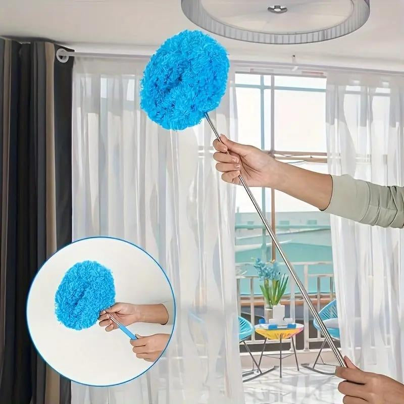 Extendable Microfiber Ceiling Fan Duster - Long Handle, Dust-Locking, Reusable & Machine Washable, Effortless Cleaning Brush for High Ceilings & Ceiling Fans, Ceiling Fan Cleaner
