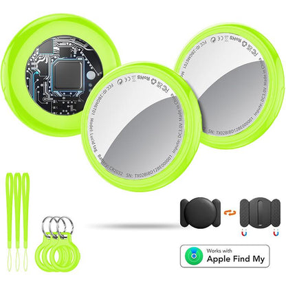 [Fall Deals] Tukio GPS Tracker for Cars & Pets (Ios Only)- Mini Clear Design, Weatherproof Case, Anti-Lost Device, Works with Apple Find My (Ios Only), No Monthly Fees, IP67 Waterproof, Replaceable Battery Remote